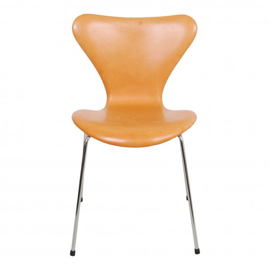 Second hand Seven chairs in cognac leather For Sale CPH Classic